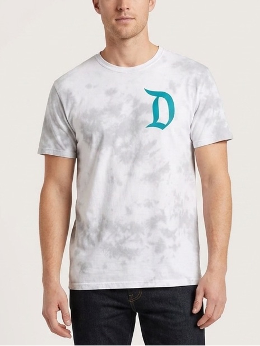 Disney Disneyland Tie-Dye Gray White Welcome to This Happy Place Tee XL